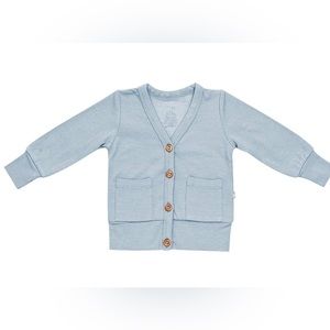 Kyte Baby Bamboo Jersey Cardigan in Fog